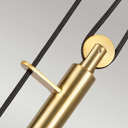 Candor Light Pendant in Matte White and Brass