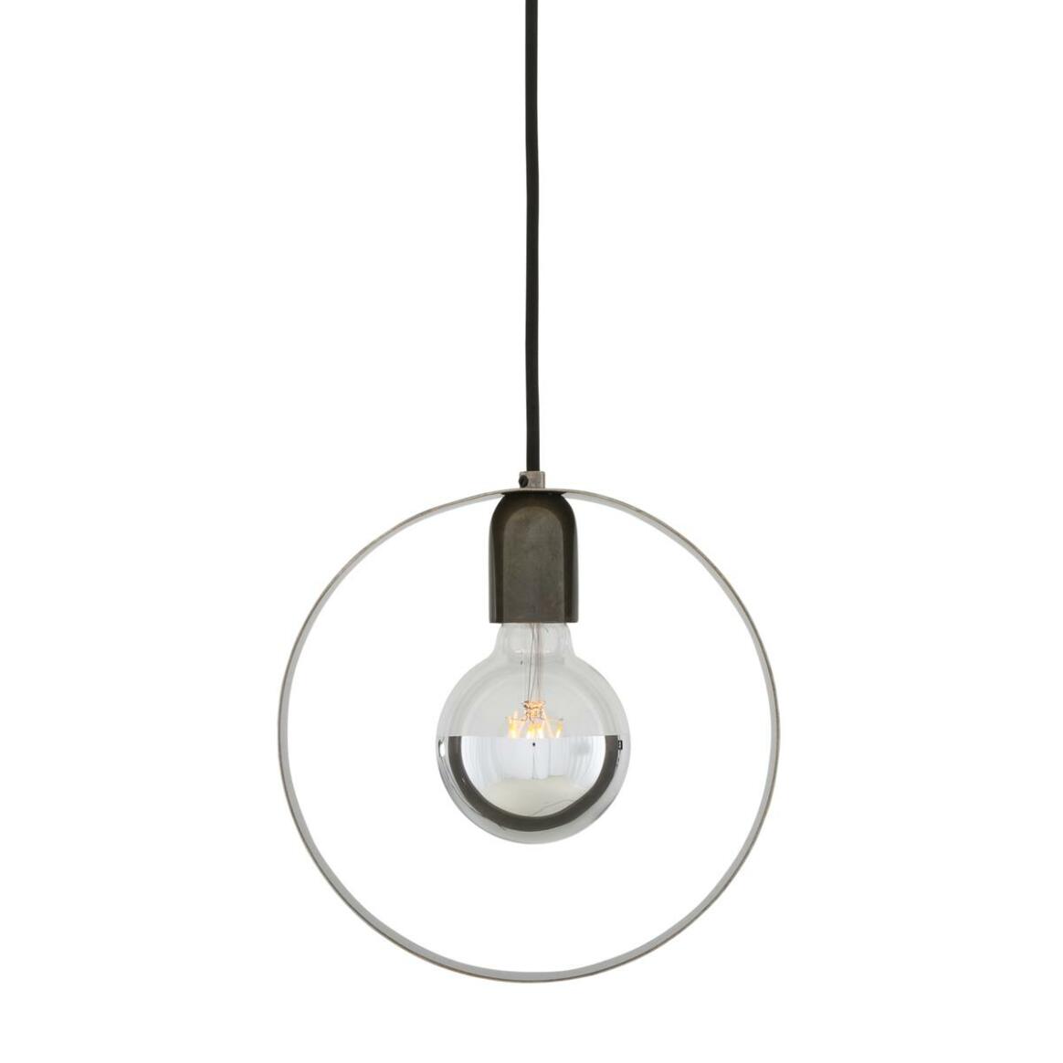 Fossa Modern Circular Brass Pendant Light 24cm
