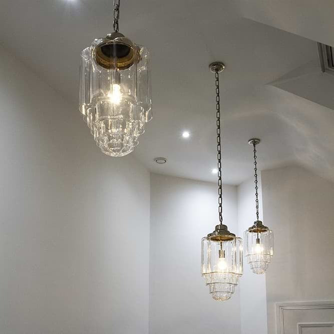 Soho Lighting Glasshouse Polished Brass Clear Pendant Light - The Schoolhouse Collection