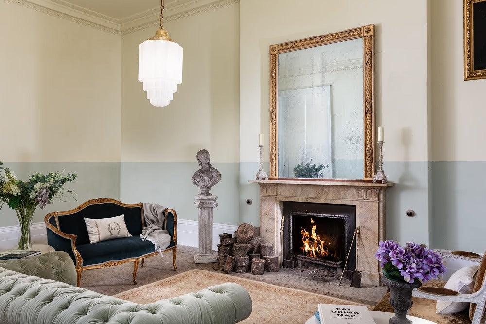 Soho Lighting Glasshouse Polished Brass Opal Art Deco Pendant Light - the Schoolhouse Collection