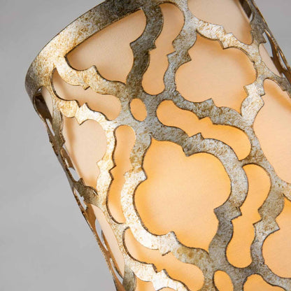 Arabella Light Duo Mount Mini Pendant in Distressed Gold, Ivory Shade