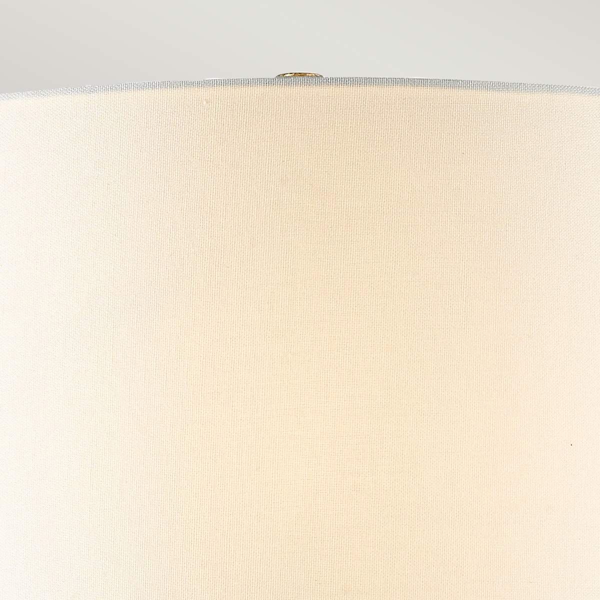 Arabella Light Table Lamp in Distressed Gold, Ivory Shade with White Shade