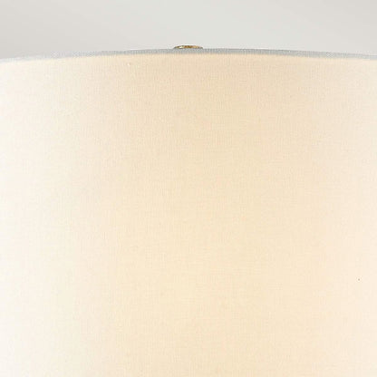 Arabella Light Table Lamp in Distressed Gold, Ivory Shade with White Shade