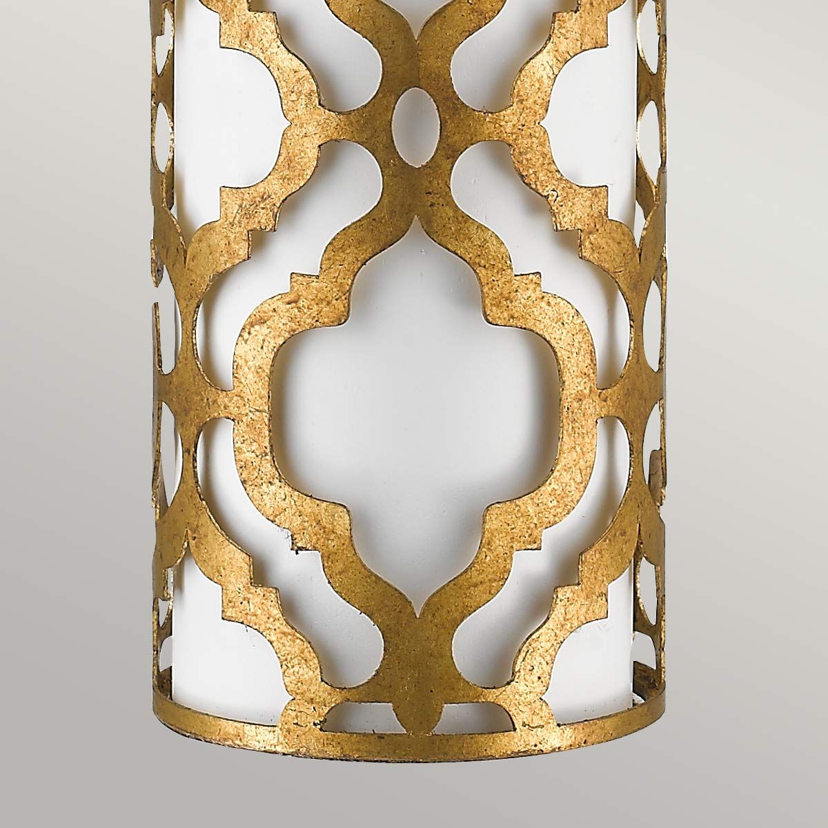 Arabella Light Table Lamp in Distressed Gold, Ivory Shade with White Shade
