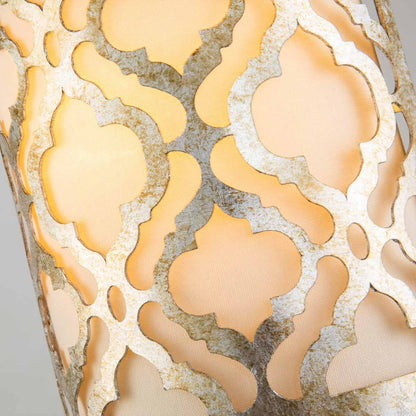Arabella Light Wall Light in Distressed Gold, Ivory Shade