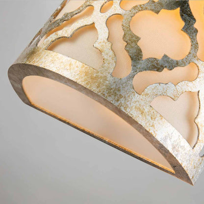Arabella Light Wall Light in Distressed Gold, Ivory Shade
