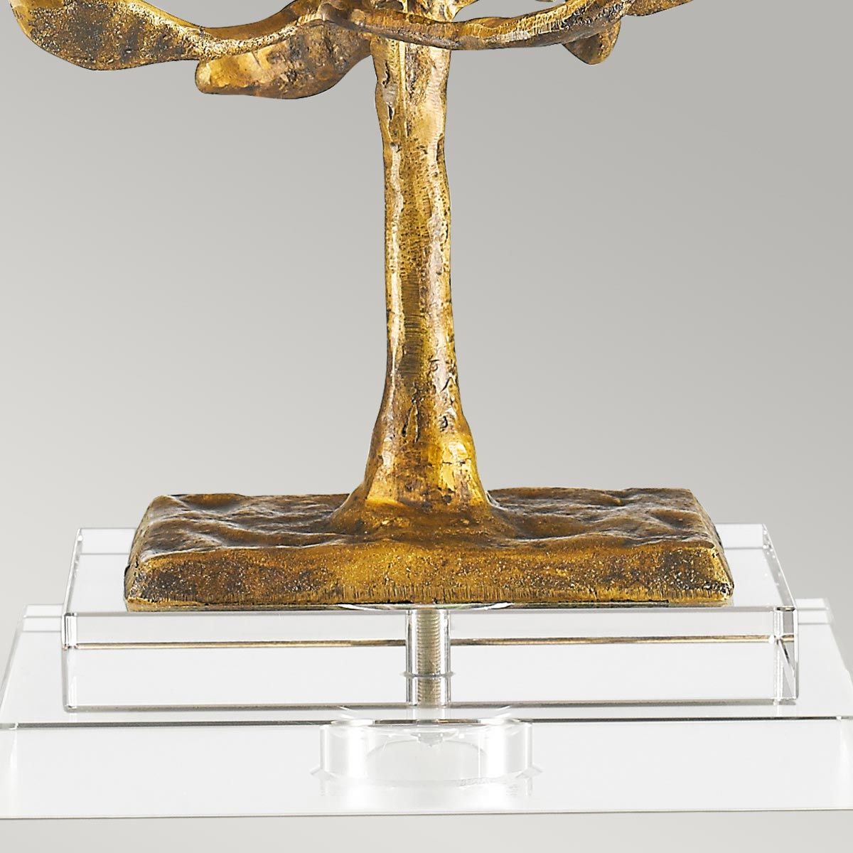 Audubon Park Light Table Lamp in Distressed Gold with Cream Shade