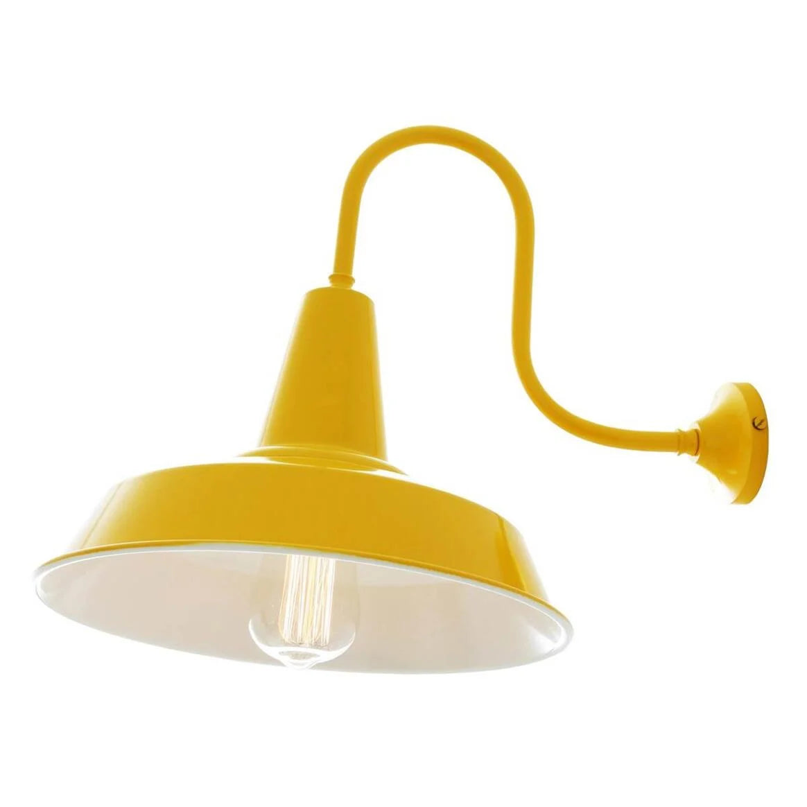 Hex Industrial Factory Swan Neck Wall Light 30.5cm