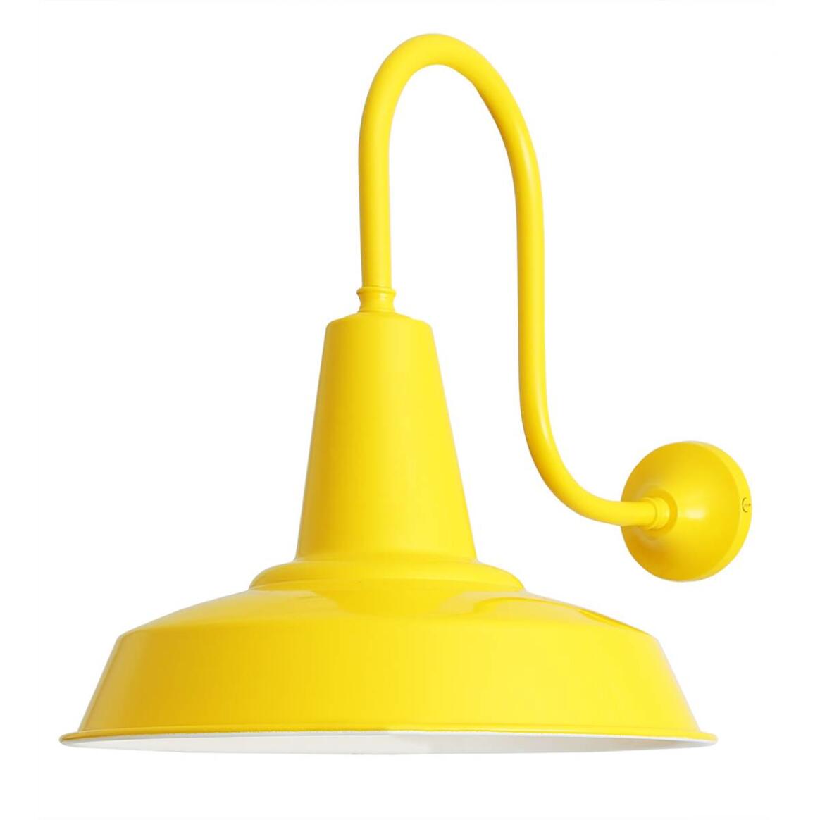 Hex Industrial Factory Swan Neck Wall Light 30.5cm