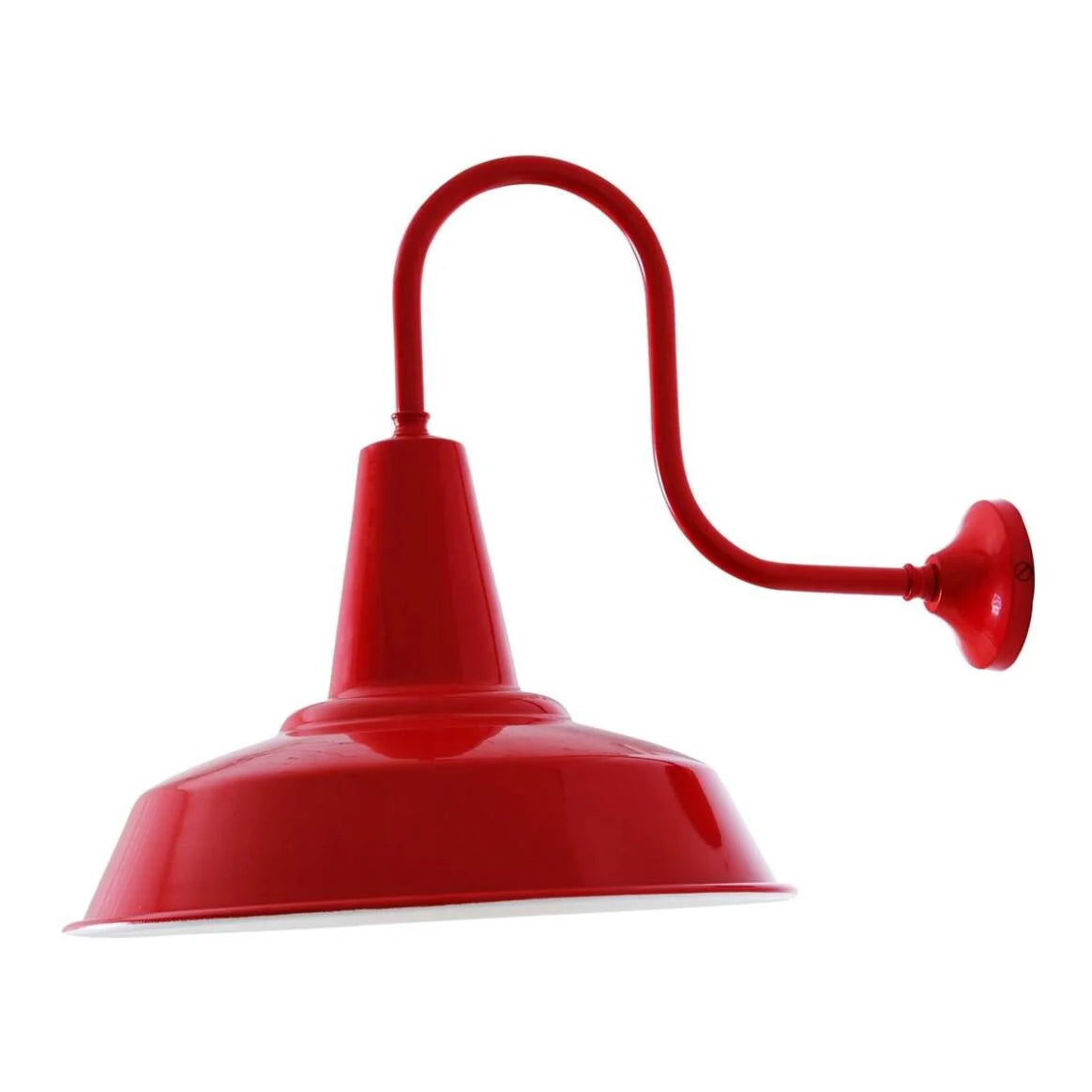 Hex Industrial Factory Swan Neck Wall Light 30.5cm