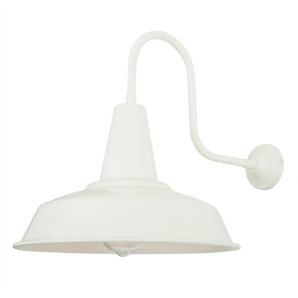 Hex Industrial Factory Swan Neck Wall Light 30.5cm