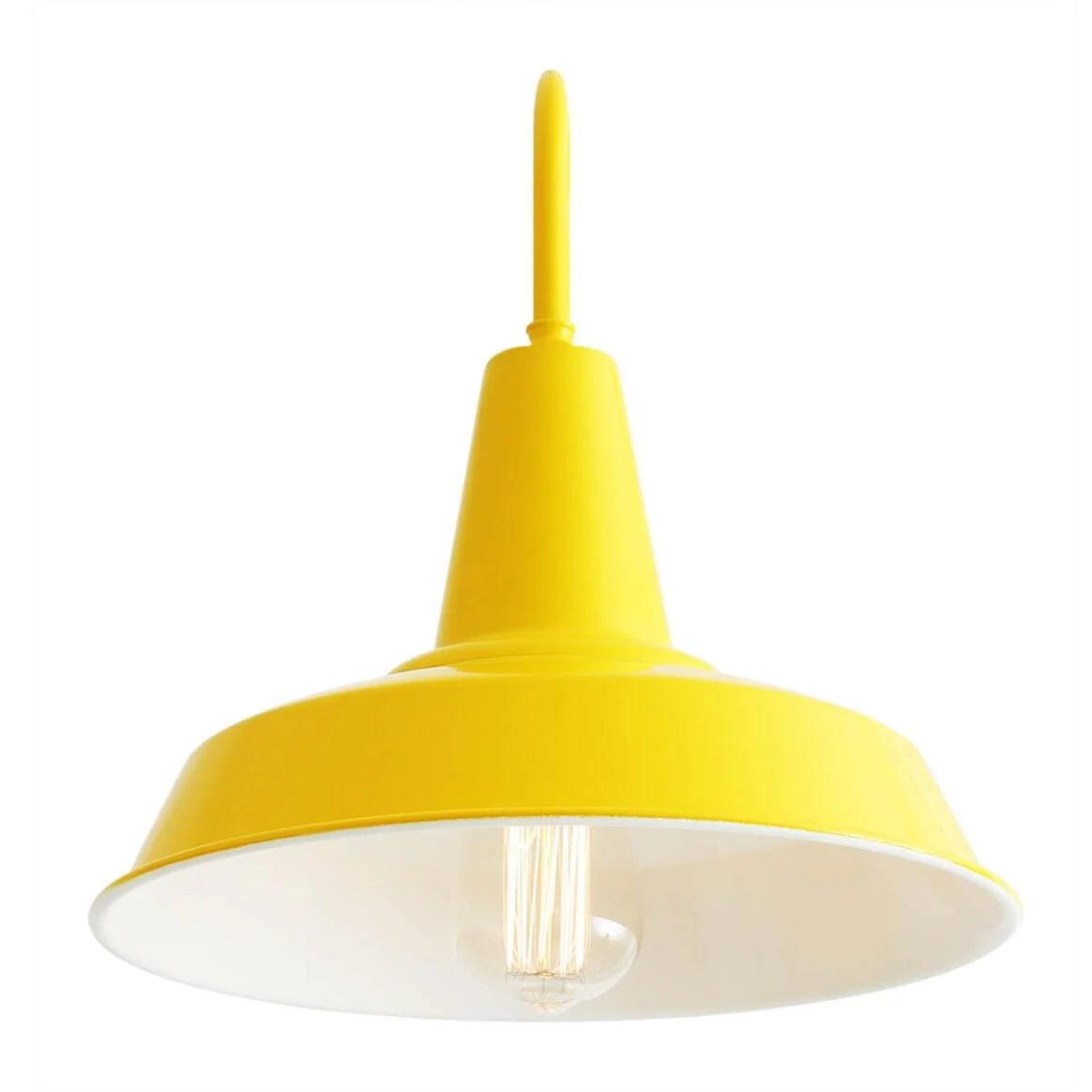 Hex Industrial Factory Swan Neck Wall Light 30.5cm