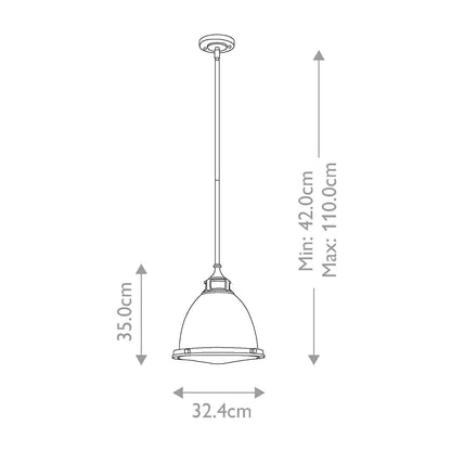 Amelia Light Medium Pendant in Buckeye Bronze/Restoration Bronze