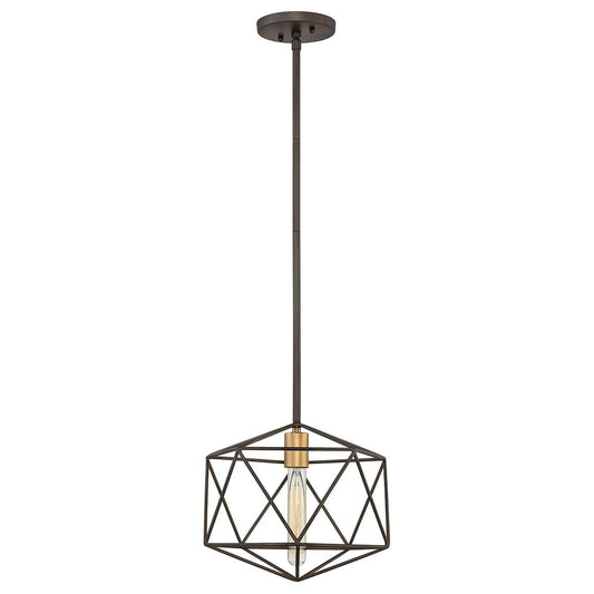 Astrid Mini Pendant in Matte Bronze and Deluxe Gold