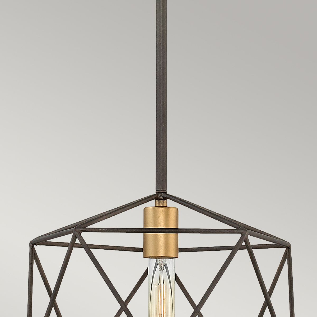 Astrid Mini Pendant in Matte Bronze and Deluxe Gold