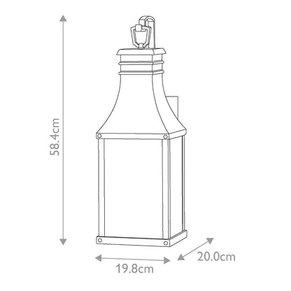 Beacon Hill Medium Wall Lantern in Museum Black