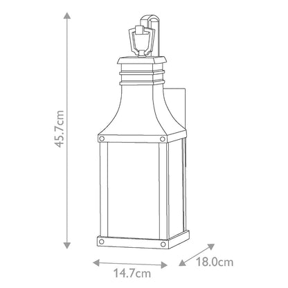 Beacon Hill Small Wall Lantern in Museum Black