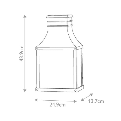 Beacon Hill Half Wall Lantern in Museum Black