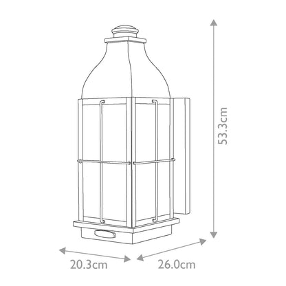 Bingham In Light Large Wall Lantern In Sienna