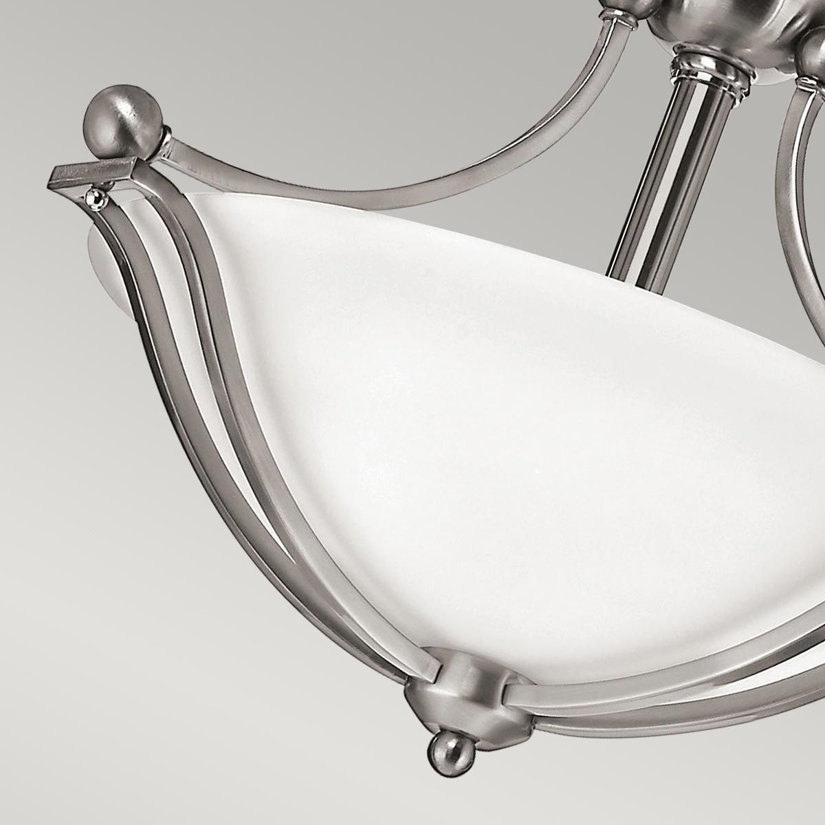 Bolla Light Semi-Flush in Brushed Nickel