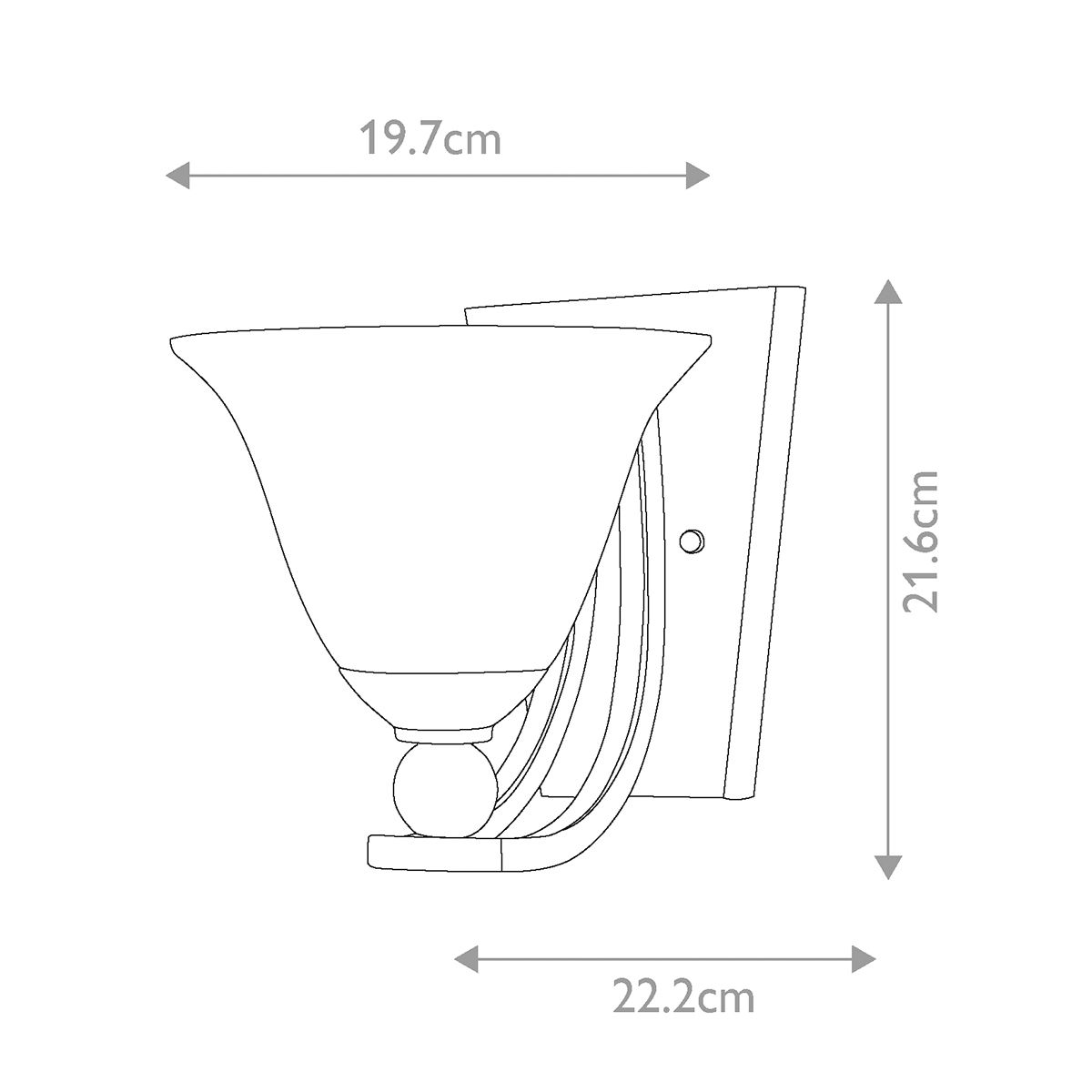Bolla Light Wall Light in Brushed Nickel