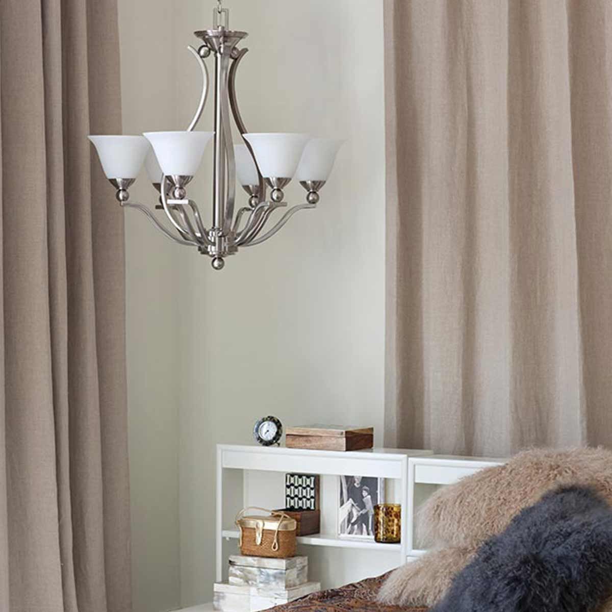 Bolla Light Chandelier in Brushed Nickel