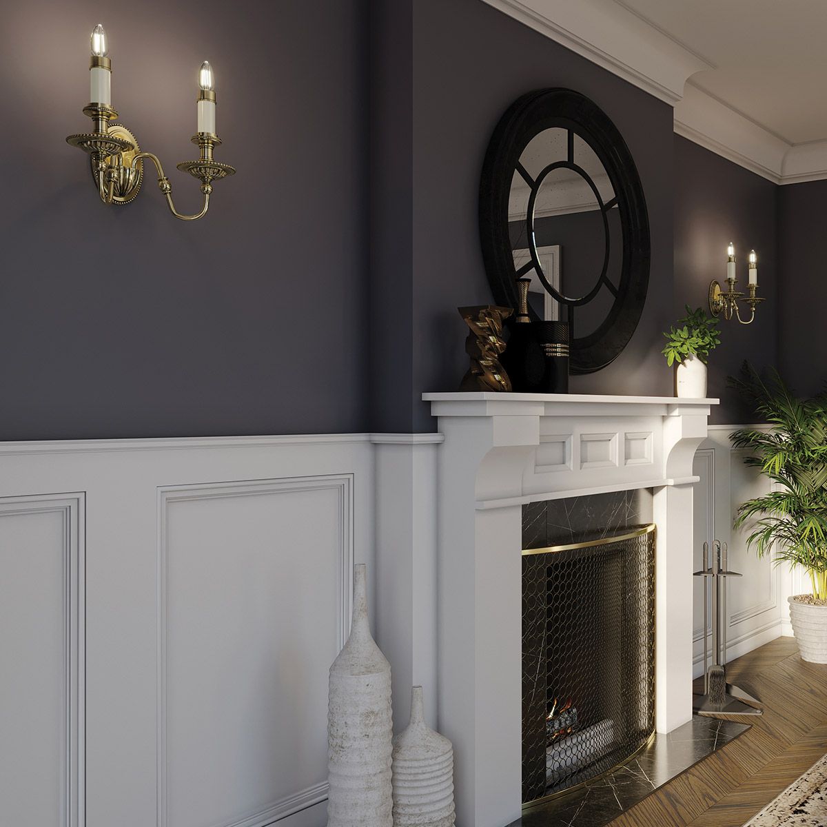 Cambridge In Light Wall Light In Burnished Brass