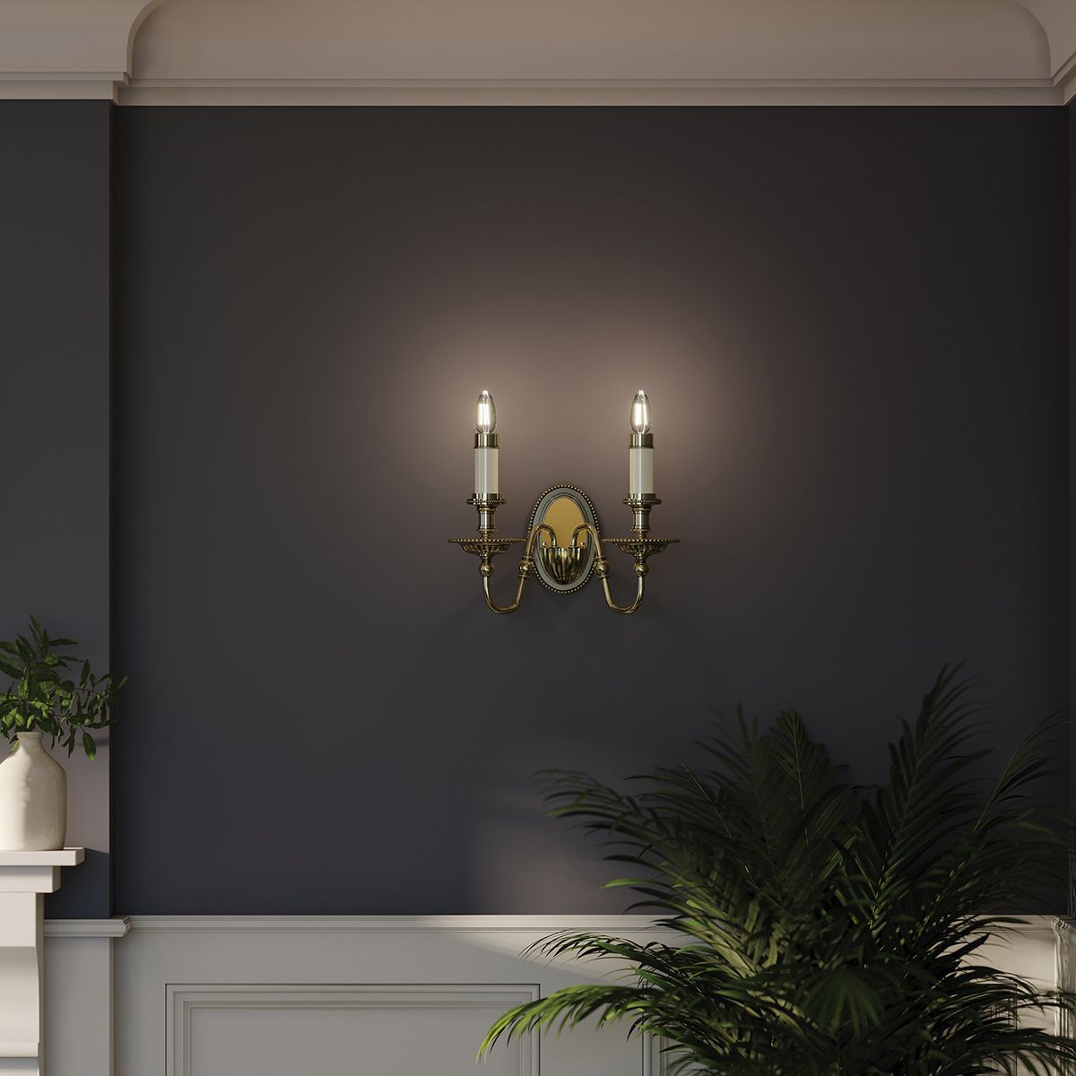 Cambridge In Light Wall Light In Burnished Brass