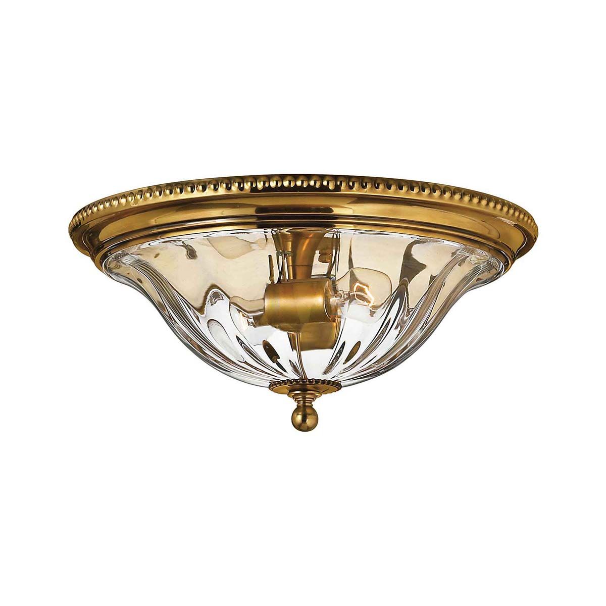 Cambridge Light Flush in Burnished Brass