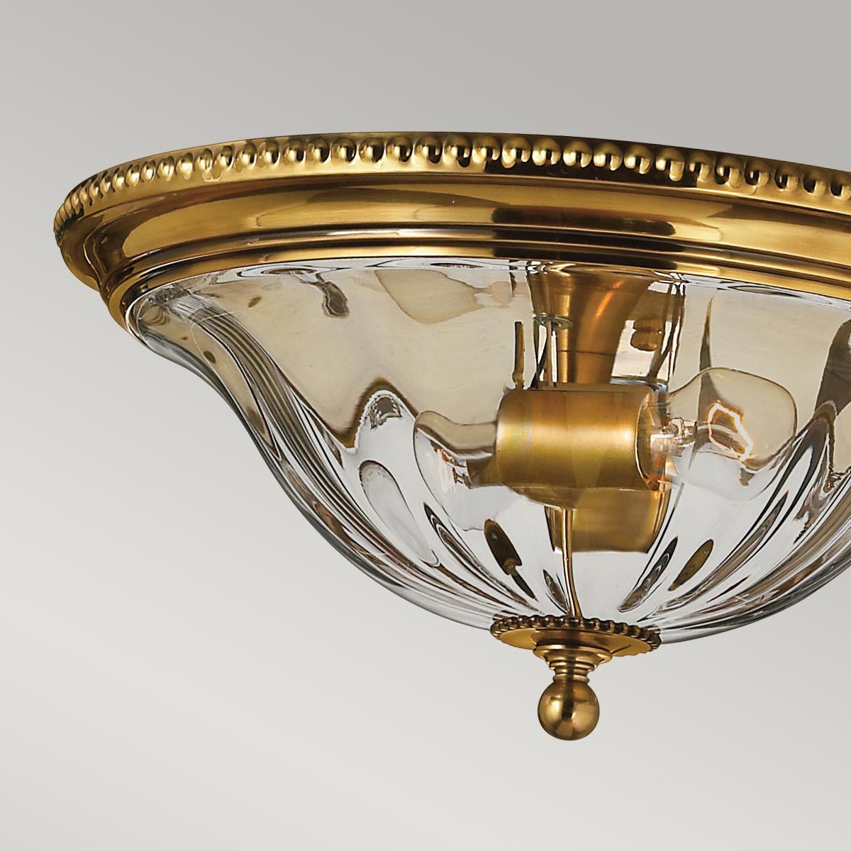 Cambridge Light Flush in Burnished Brass