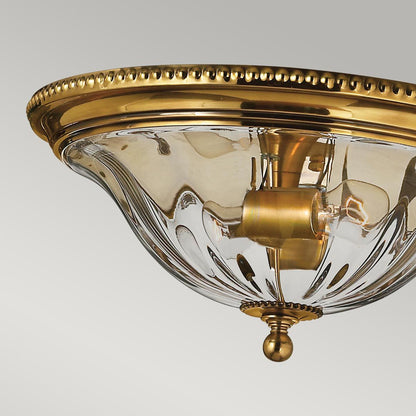 Cambridge Light Flush in Burnished Brass