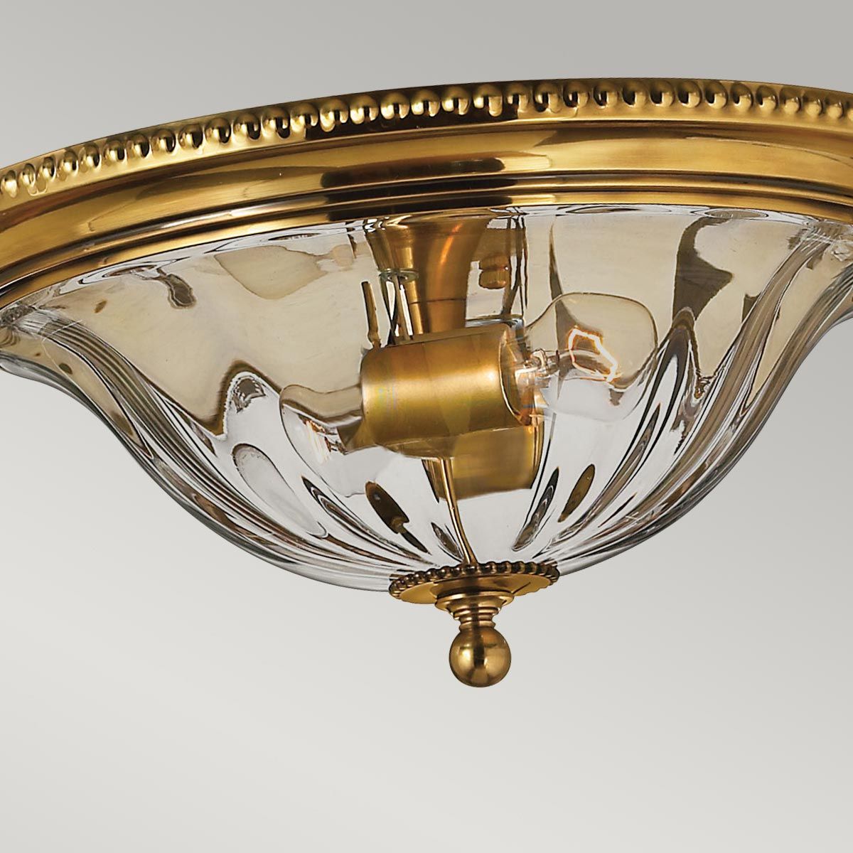 Cambridge Light Flush in Burnished Brass