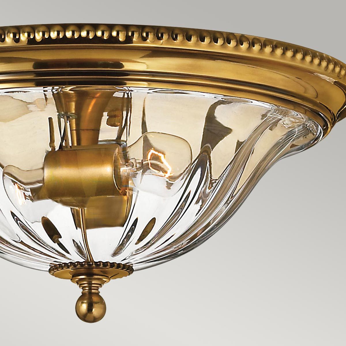 Cambridge Light Flush in Burnished Brass
