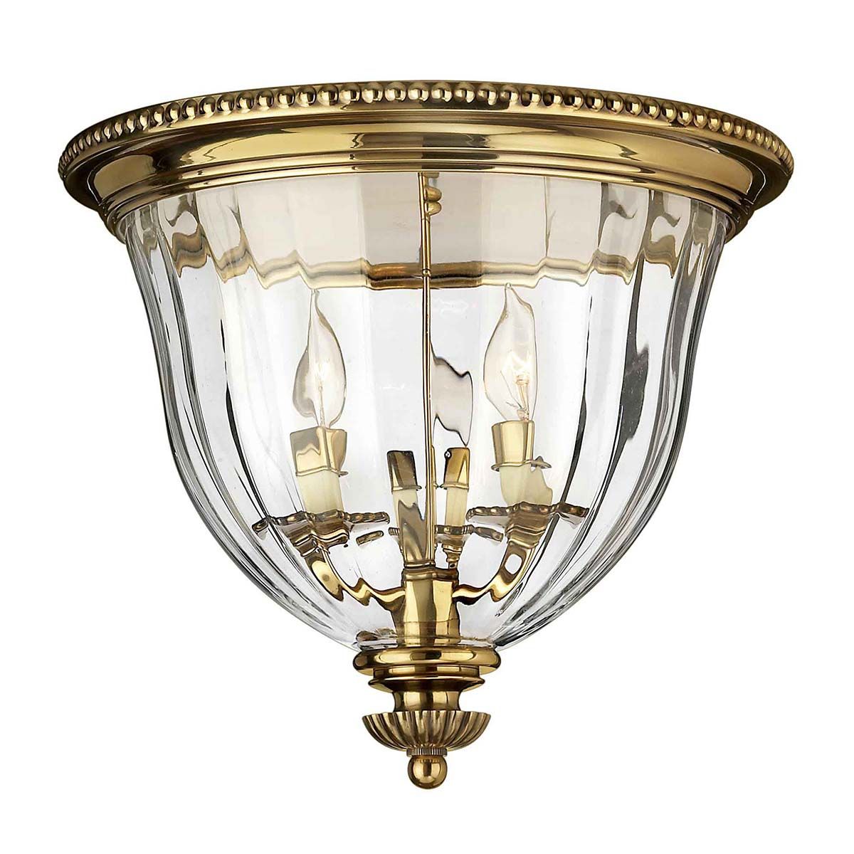 Cambridge Light Flush in Burnished Brass