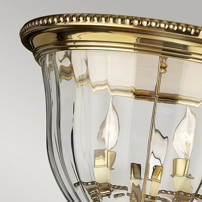 Cambridge Light Flush in Burnished Brass