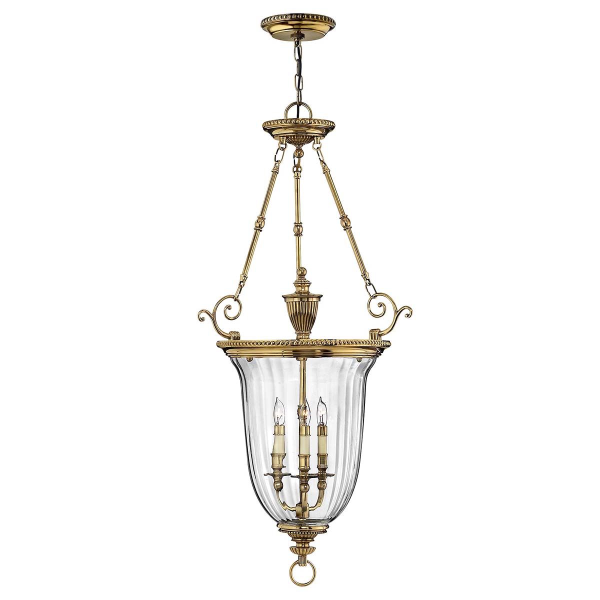 Cambridge Light Large Pendant in Burnished Brass