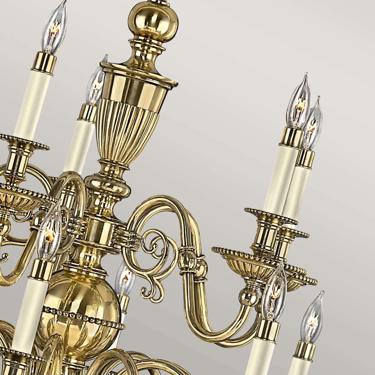 Cambridge Light Chandelier in Burnished Brass