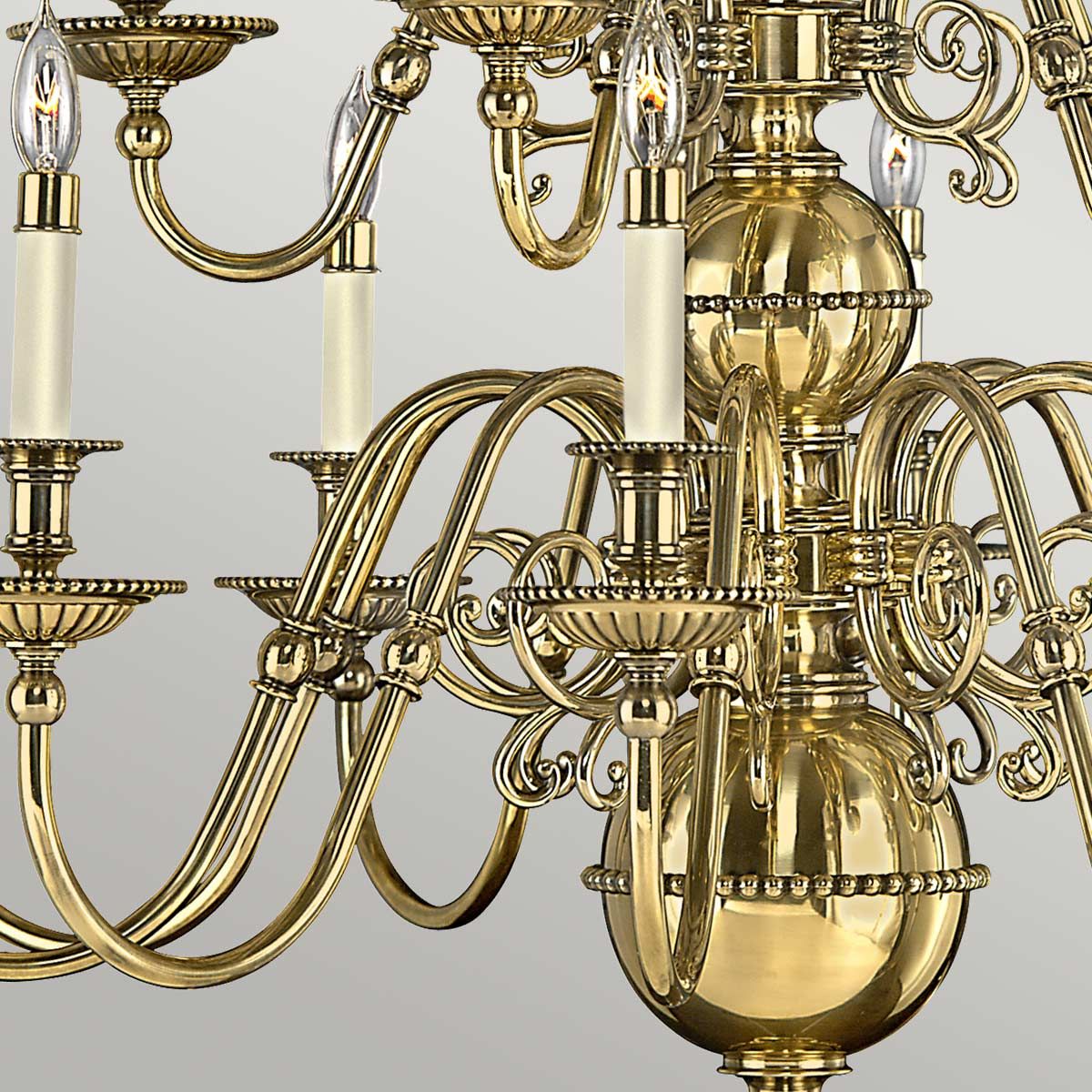 Cambridge Light Chandelier in Burnished Brass