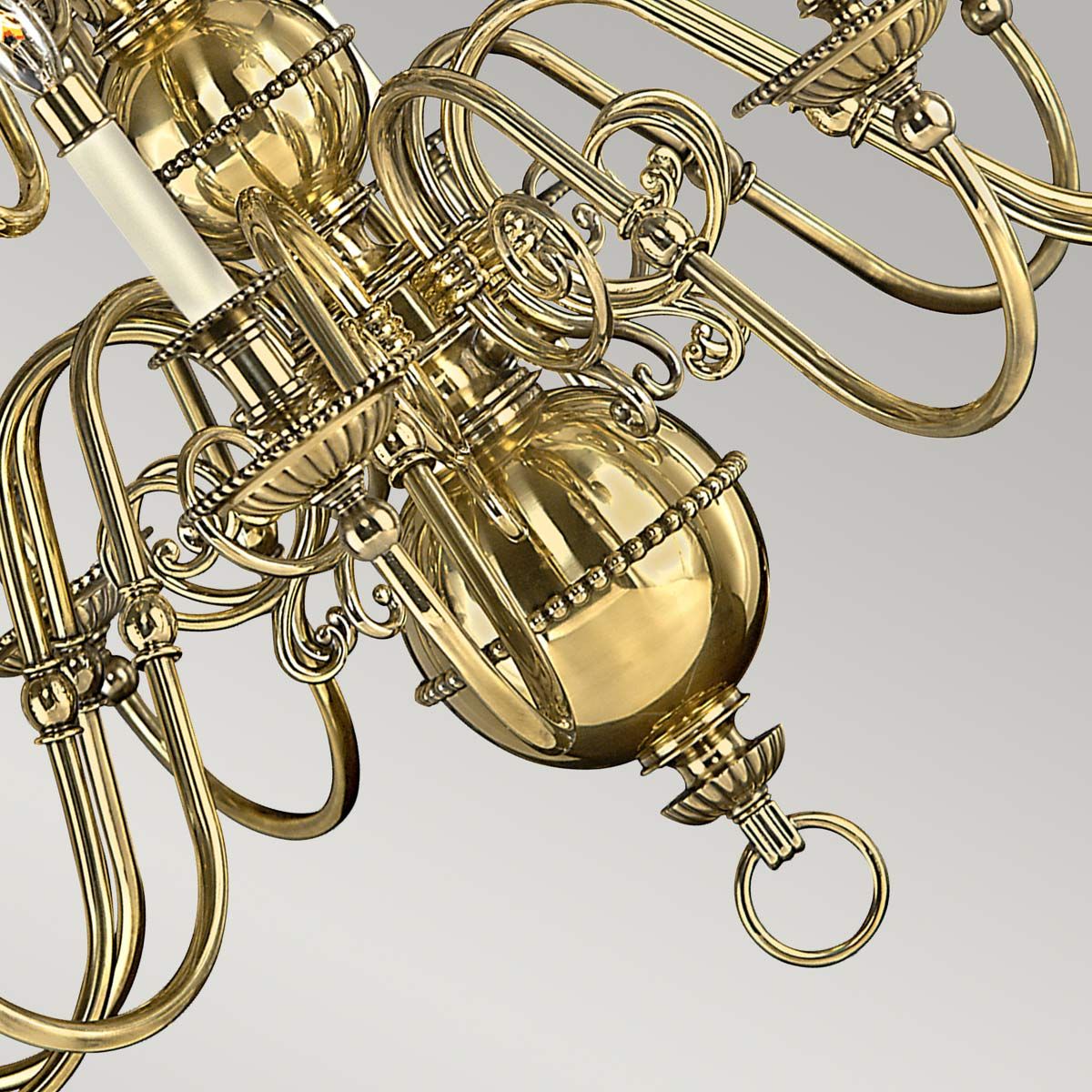 Cambridge Light Chandelier in Burnished Brass