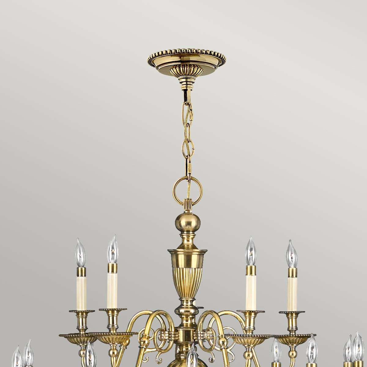 Cambridge Light Chandelier in Burnished Brass
