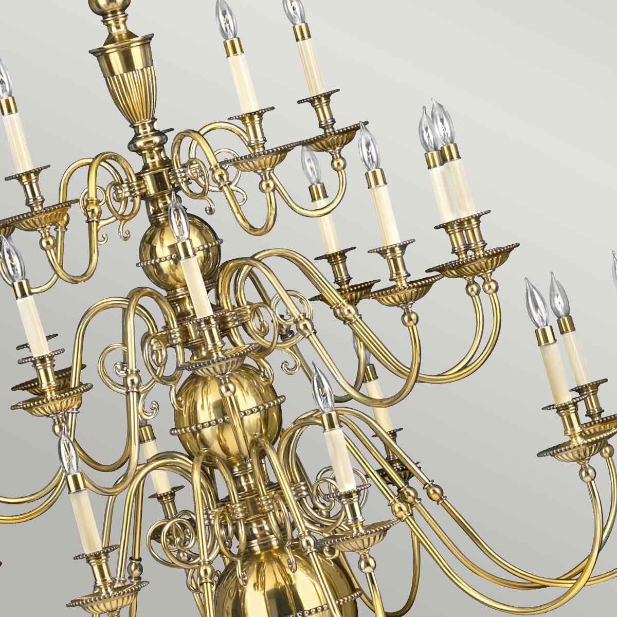 Cambridge Light Chandelier in Burnished Brass