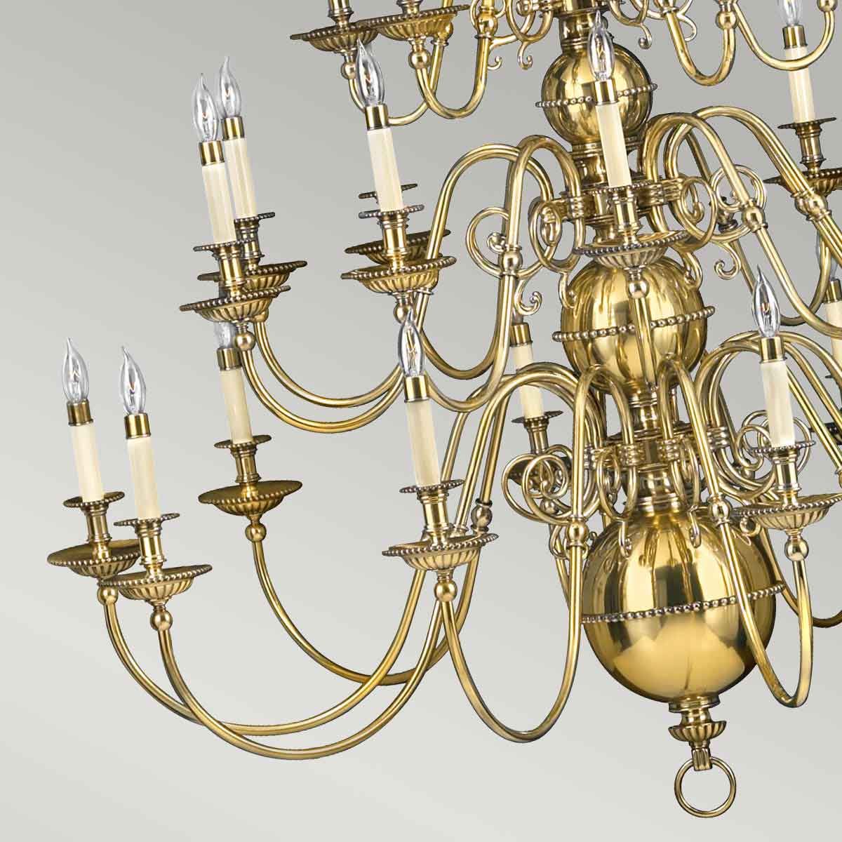 Cambridge Light Chandelier in Burnished Brass