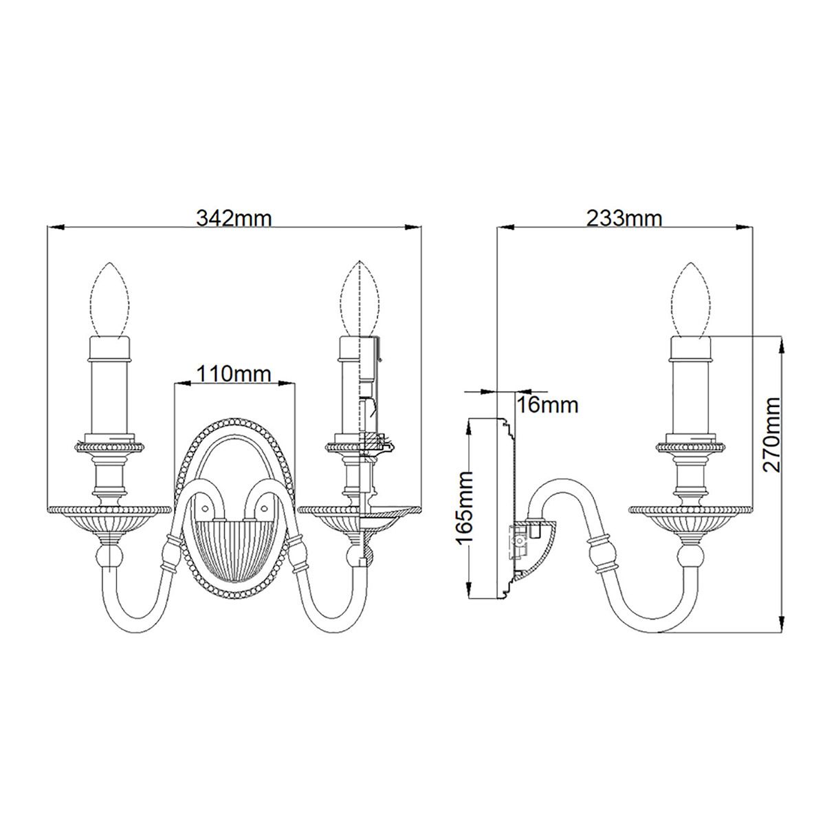 Cambridge In Light Wall Light In Burnished Brass