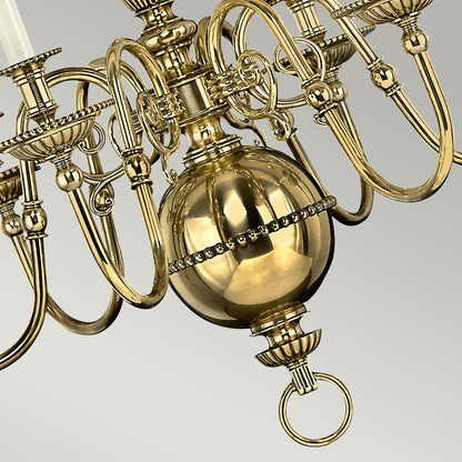 Cambridge In Light Chandelier In Burnished Brass