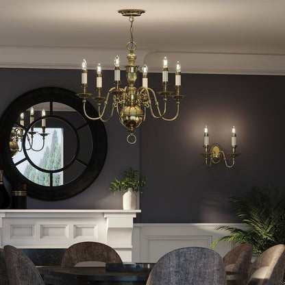 Cambridge In Light Chandelier In Burnished Brass