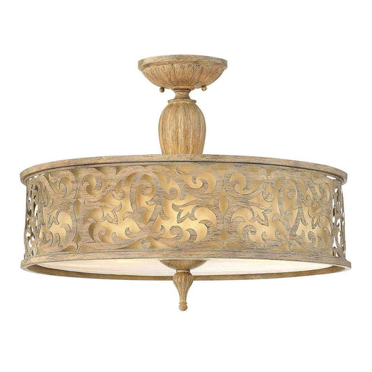 Carabel Light Large Semi-Flush in Brushed Champagne