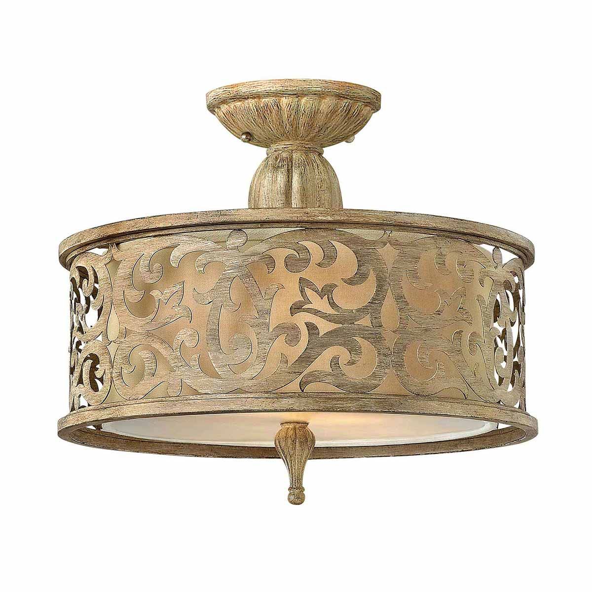 Carabel Light Small Semi-Flush in Brushed Champagne