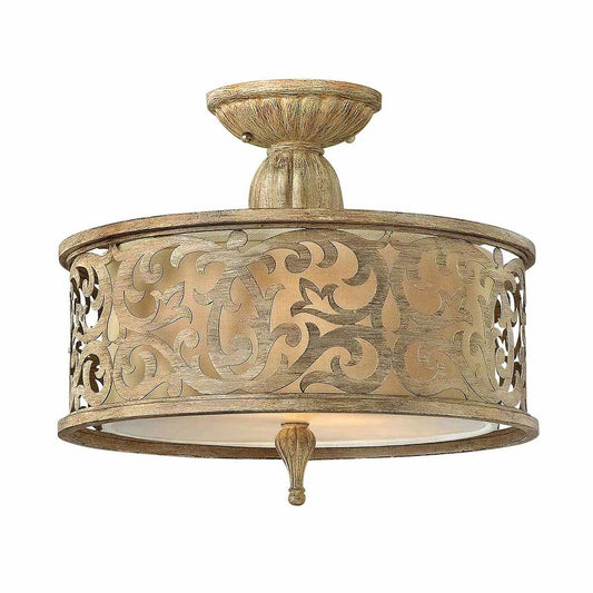 Carabel Light Small Semi-Flush in Brushed Champagne