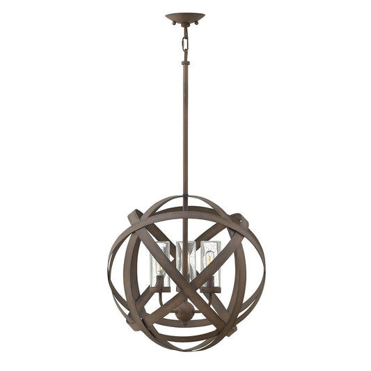 Carson In Light Outdoor Chandelier In Vintage Iron
