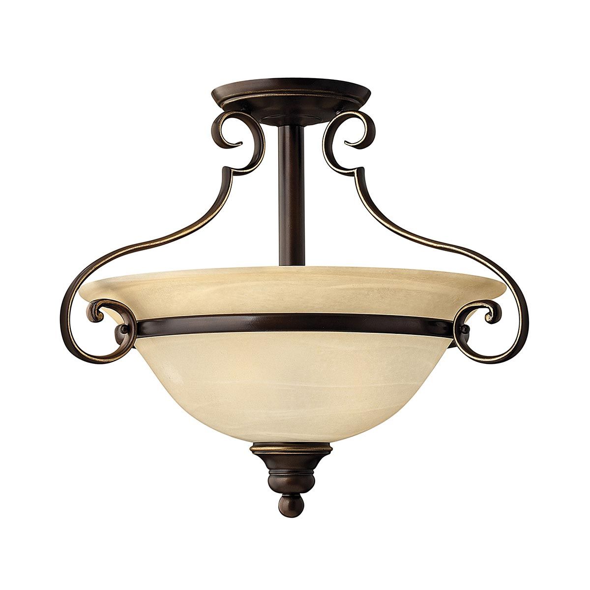 Cello Light Semi-Flush in Antique Bronze